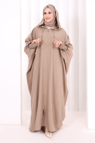 Yarasakol , Şapkalı Ferace 7076 Vizon - 2