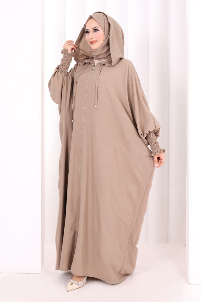 Yarasakol , Şapkalı Ferace 7076 Vizon - 3