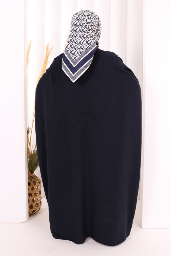 Yarasakollu Elbise 6077 Lacivert - 4