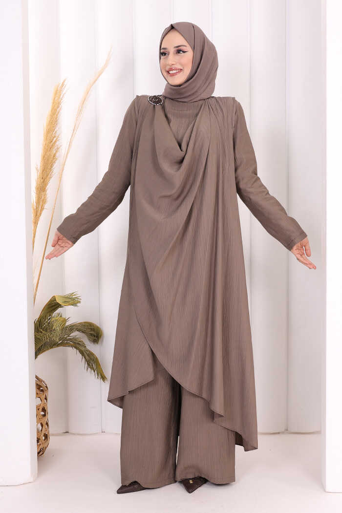 Yelekli Pantolon Takım 8012 Duman