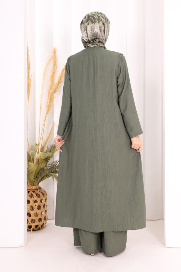 Yelekli Pantolon Takım 8012 Haki - 4