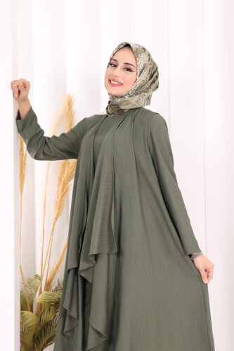 Yelekli Pantolon Takım 8012 Haki - 5