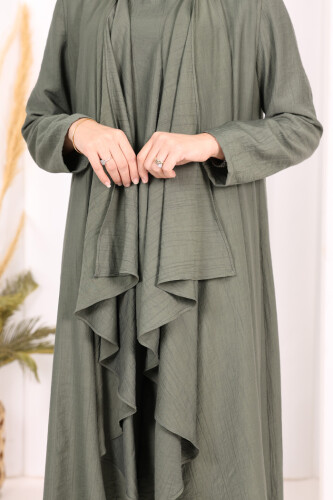 Yelekli Pantolon Takım 8012 Haki - 6