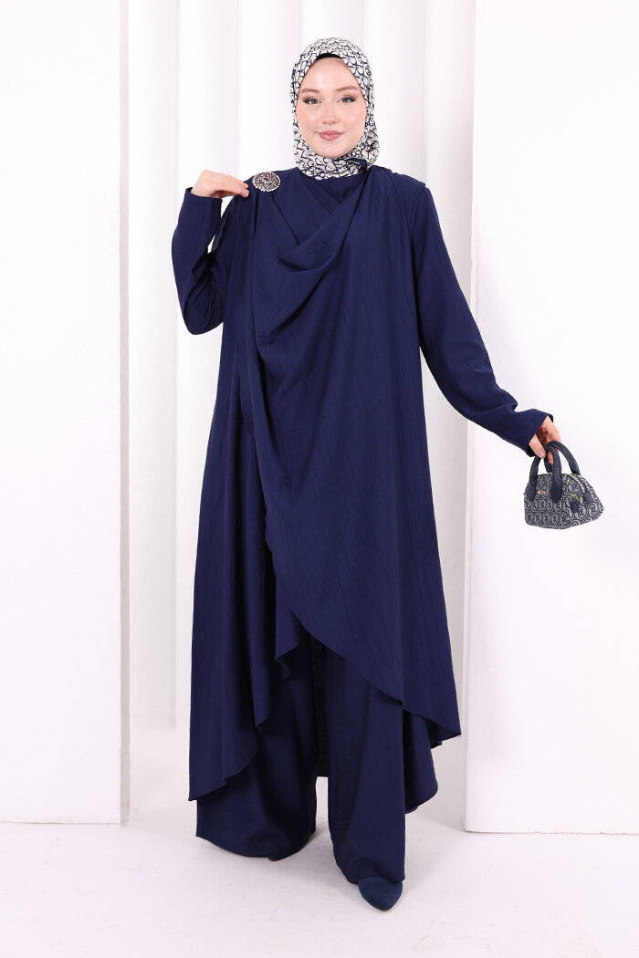 Yelekli Pantolon Takım 8012 Lacivert