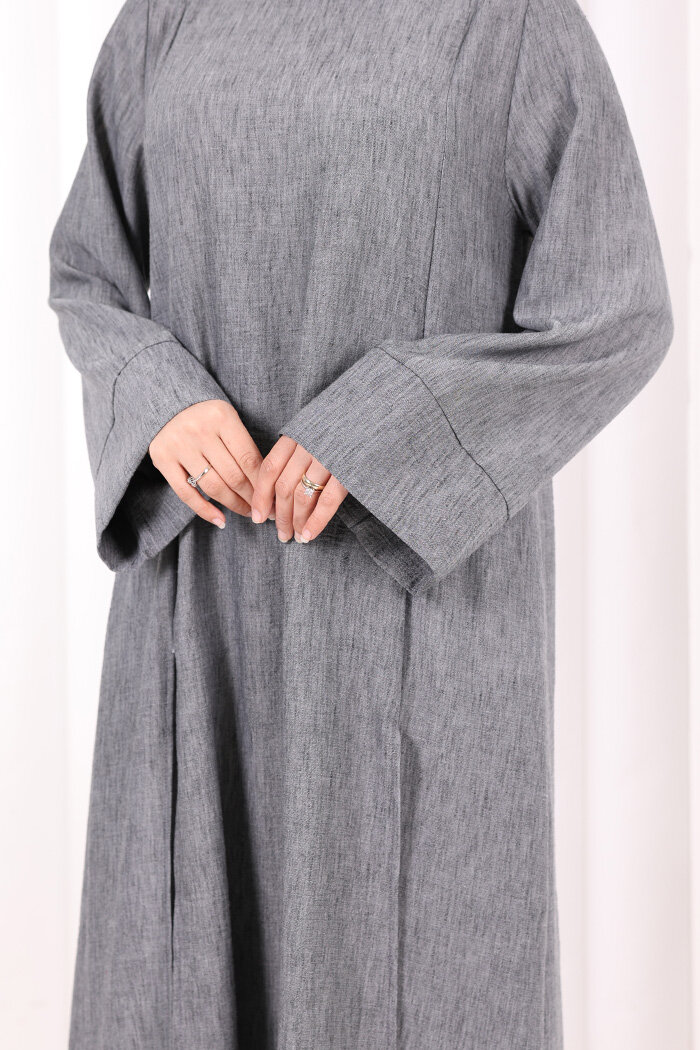 Yırtmaçlı Tunik Üçlü Takım 8035 Füme - 6