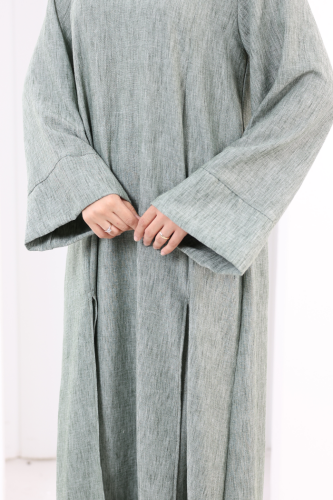 Yırtmaçlı Tunik Üçlü Takım 8035 Haki - 5