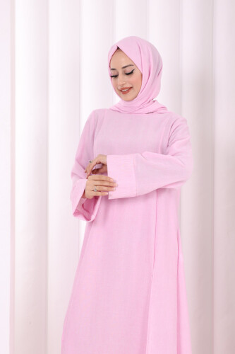 Yırtmaçlı Tunik Üçlü Takım 8035 Pembe - 6